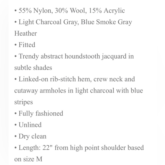 Etcetera NWT Houndstooth Sweater and Shell Set.  Size Medium. - Picture 16 of 16